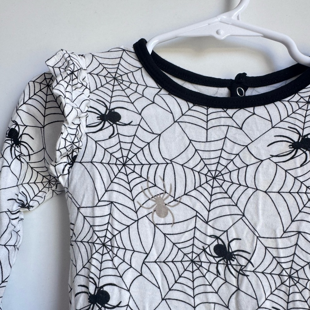 KYTE Baby Long Sleeve Twirl Bodysuit Dress Spider 18-24 mo Halloween Bamboo Fall - Picture 4 of 7
